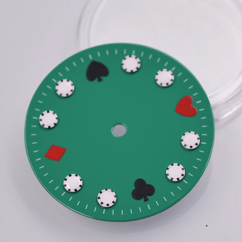 Зеленый стерильный циферблат для часов 28 5 мм подходит ETA2836 2824 miyota8205 8215 светящийся