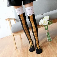 2 kinds of specifications new funny net red chicken socks knee length thigh socks fashion casual kawaii high top sports sockings