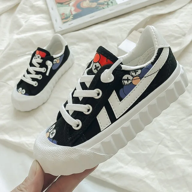 Детские парусиновые туфли новинка с принтом Улица Сезам 2021 кроссовки для девочек