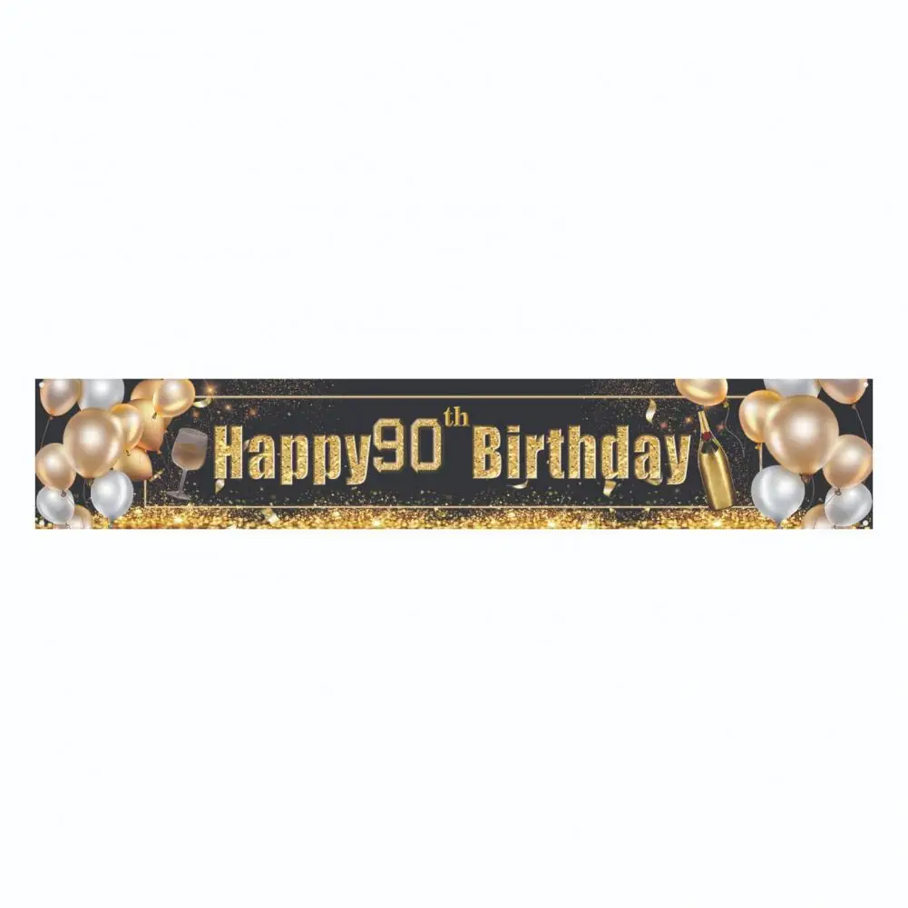 

Practical Happy Birthday Banner Personalised Anniversary Decoration Widely Use Birthday Banner Easy to Install for Home