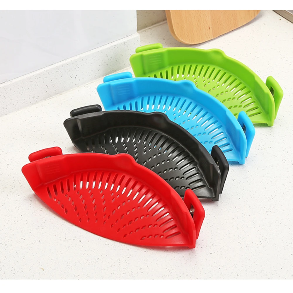 

Multifunction Silicone Cooking Tool Fun Shape Pot Drain Pan Strainer Liquid Drainer Kitchen Colander For Pans Pots