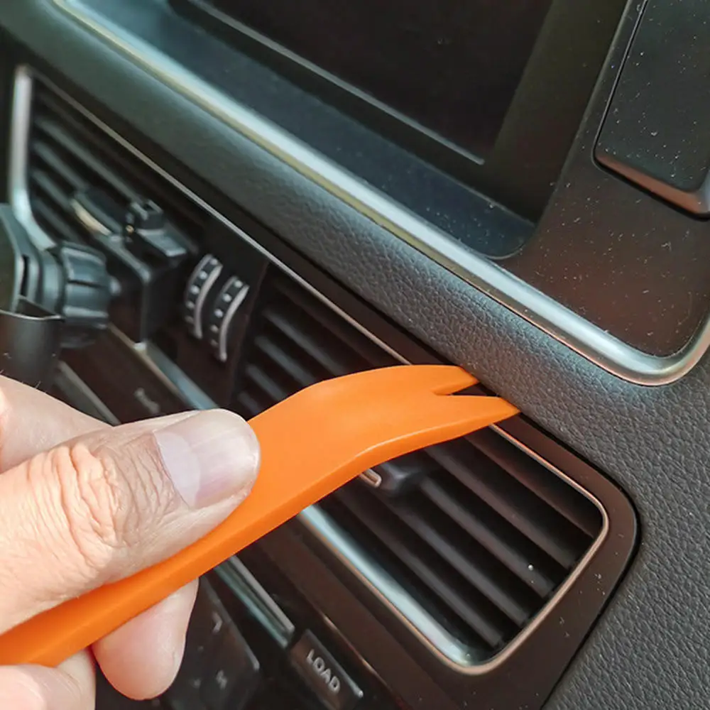 

Orange Elastic Plastic Auto Door Clip Panel Trim Removal Pry Tool for Car Dash Audio Radio 12Pcs/3Set
