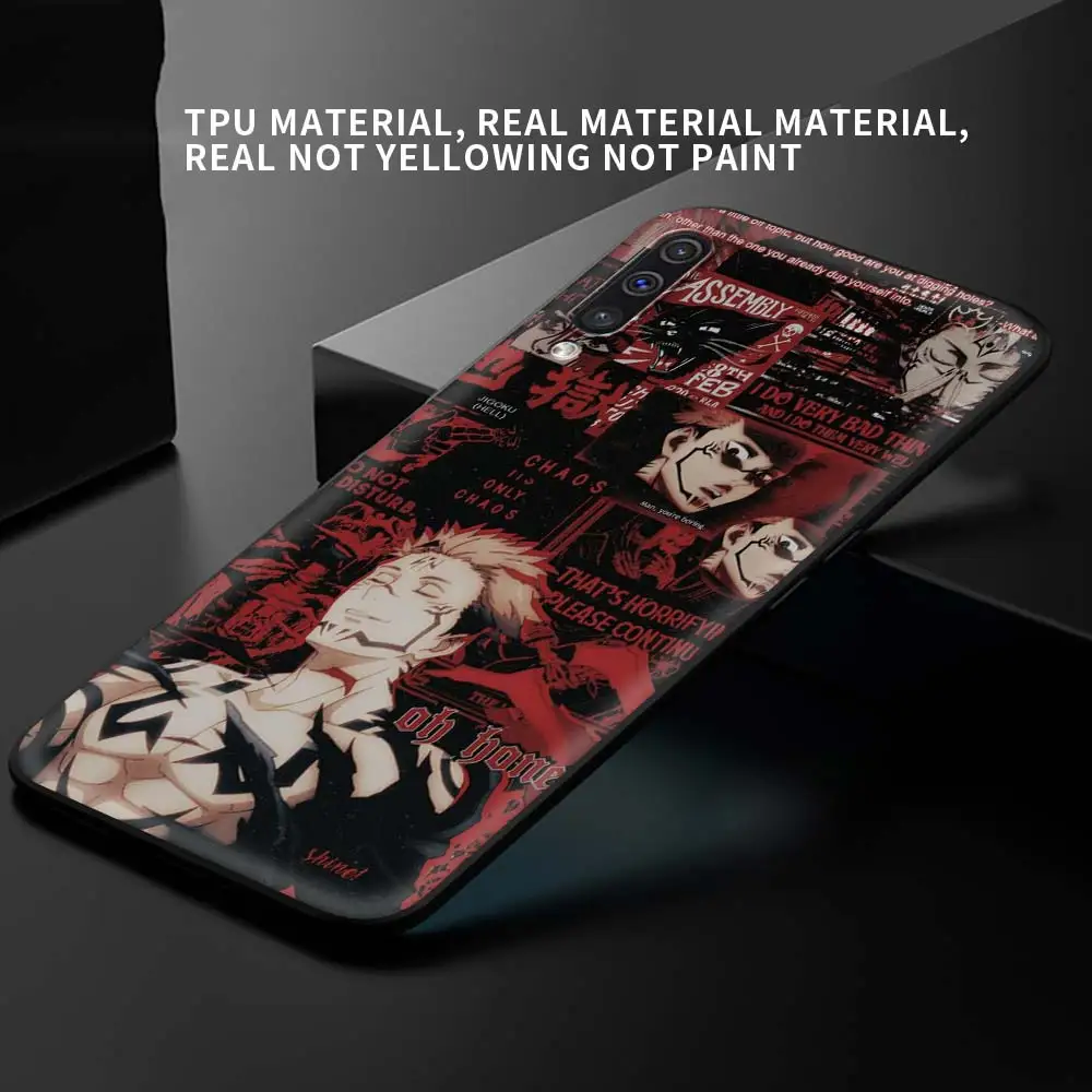 

Jujutsu Kaisen Anime Cellphone Case For Samsung A70 A80 A90 Cover Black Shell for Galaxy A20 A20E A30 A10E A40 A50 A50S A10 Capa