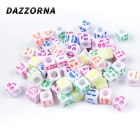 6mm 100200300pcs new colorful letter acrylic loose spacer beads for jewelry making diy handmade bracelet accessories