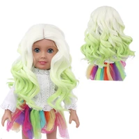 american doll wigs girls gift heat resistant long curly braids hair replacement wigs for 18 dolls