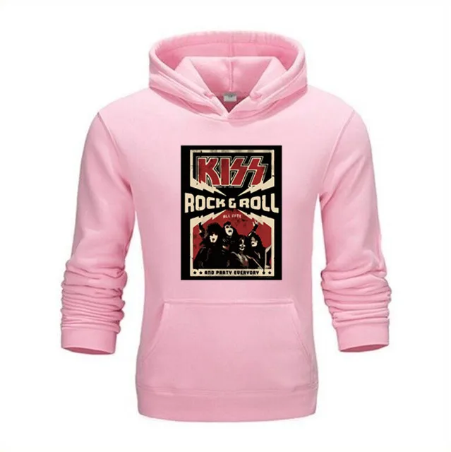 Бесплатная доставка Повседневные Вечерние толстовки KISS Rock & Roll новинка
