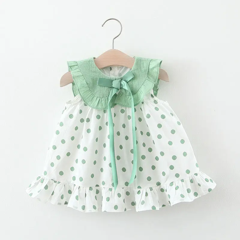 

Baby Girl's Summer Dress Girls' Summer Fashionable Polka Dot Princess Dress 0-1-2-3 Years Old Baby Cute Dress