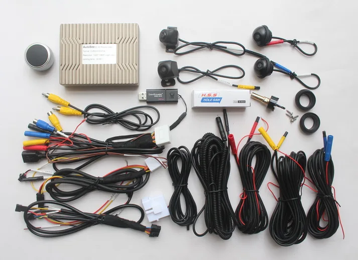 Для Porsche 3D Key-King 360 градусов Автомобильная камера птичий глаз SVM surround view 4 way DVR 1080P |