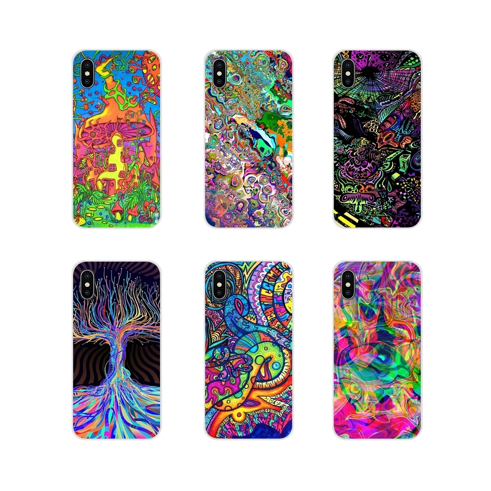 Аксессуары чехлы для телефонов абстрактные яркие LSD Trippy Samsung Galaxy A3 A5 A7 A9 A8 Star A6 Plus