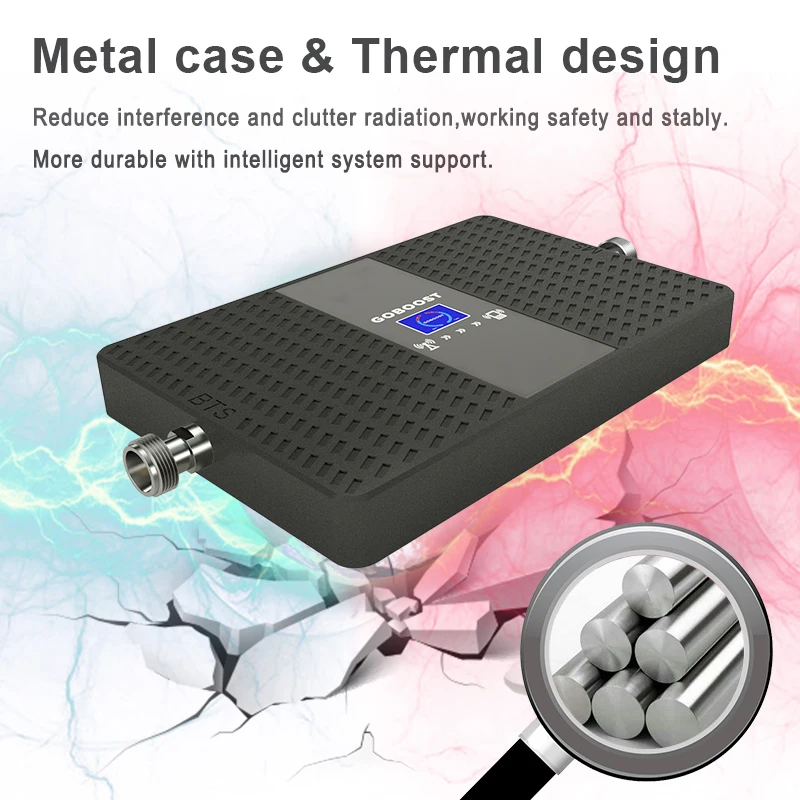 

GSM 900 Cellular Signal Booster Signal Repeater 4G LTE DCS 1800 GSM Amplifier 4G Signal Booster 70dB LCD Didplay 4G Network -