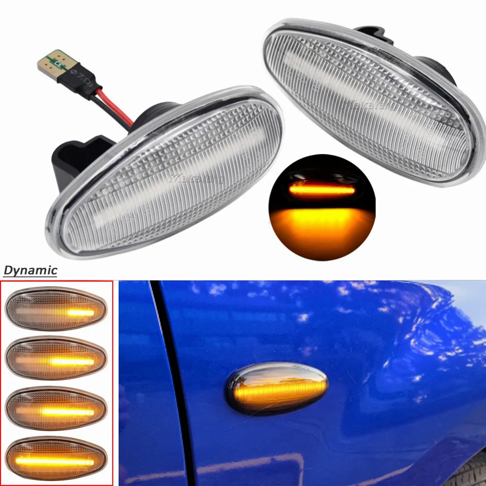 

LED Dynamic Side Marker Lights Arrow Turn Signal Blinker Lamps For Mitsubishi Pajero Shogun 3 Sport K9 Galant Outlander Lancer