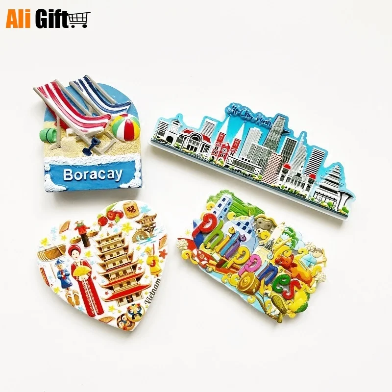 Филиппинские вьетнамские туристические сувениры магнитная полимерная