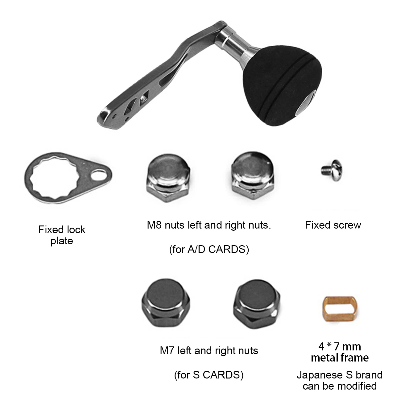 

EVA oval grip single rocker arm full metal personalized universal fishing reel modification accessories