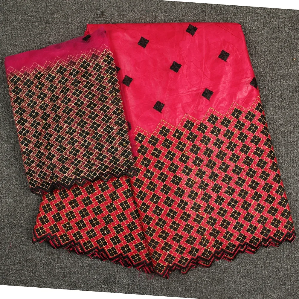 Вышивка в клетку с бусинами базин brode getzner африканская ткань для раковины