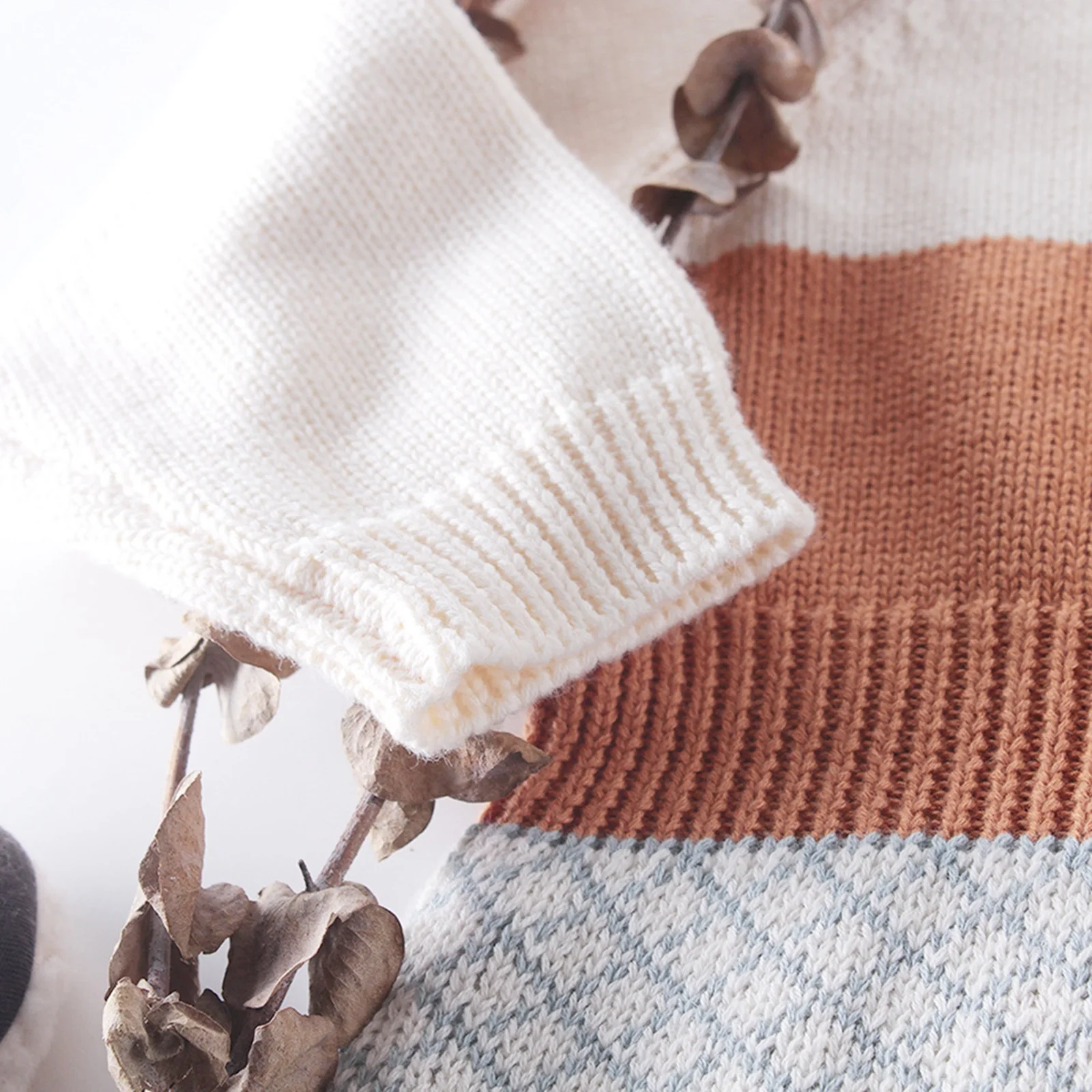 

Newborn Baby's Romper Comfortable Round Neck Long Sleeve Patchwork Buttons Casual Bodysuit Suit for Toddler Boys Girls