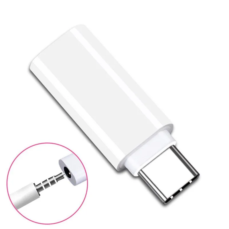 Переходник Type-C/3 5 мм для наушников USB-C 3 1 штекер-AUX Xiaomi 6 Mi6 Letv 2 Pro Max2 (белый) |
