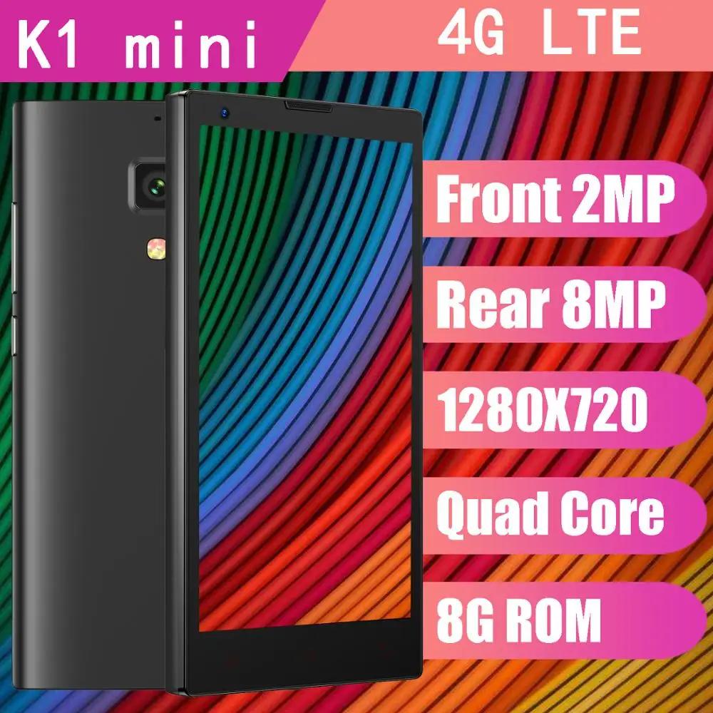 K1 мини четырехъядерный смартфон 1G RAM + 8G ROM 4G LTE 8MP камера android Мобильные телефоны