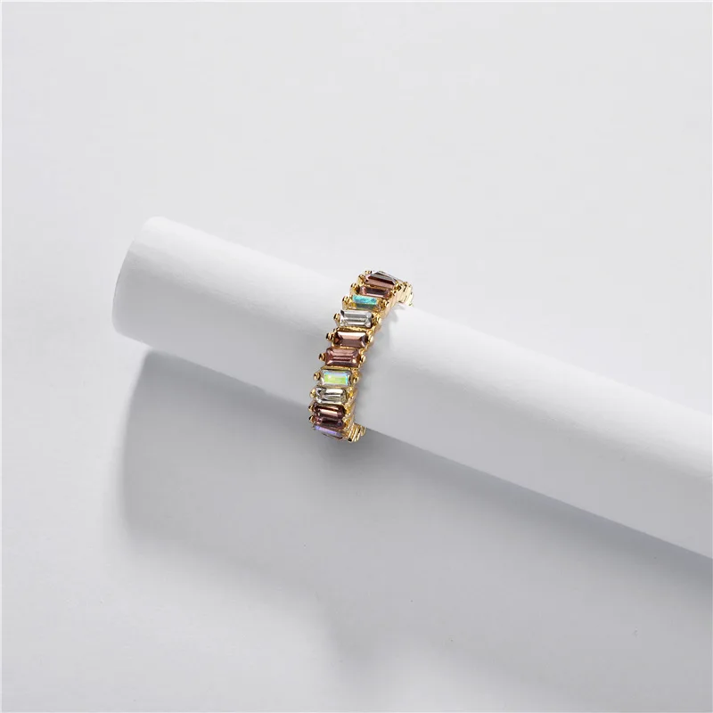 

JOOLIM Jewelry Wholesale/Rainbow Crystal Pave Finger Rings for Women
