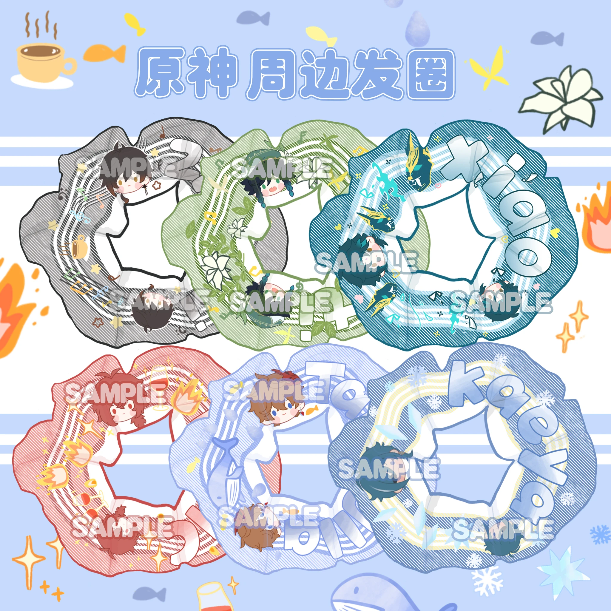 

Anime Genshin Impact Zhongli Keqing Hairpins Hair Accessories Sweet Cute Hair ring Double Ponytail Handmade Headwear Xmas Gifts