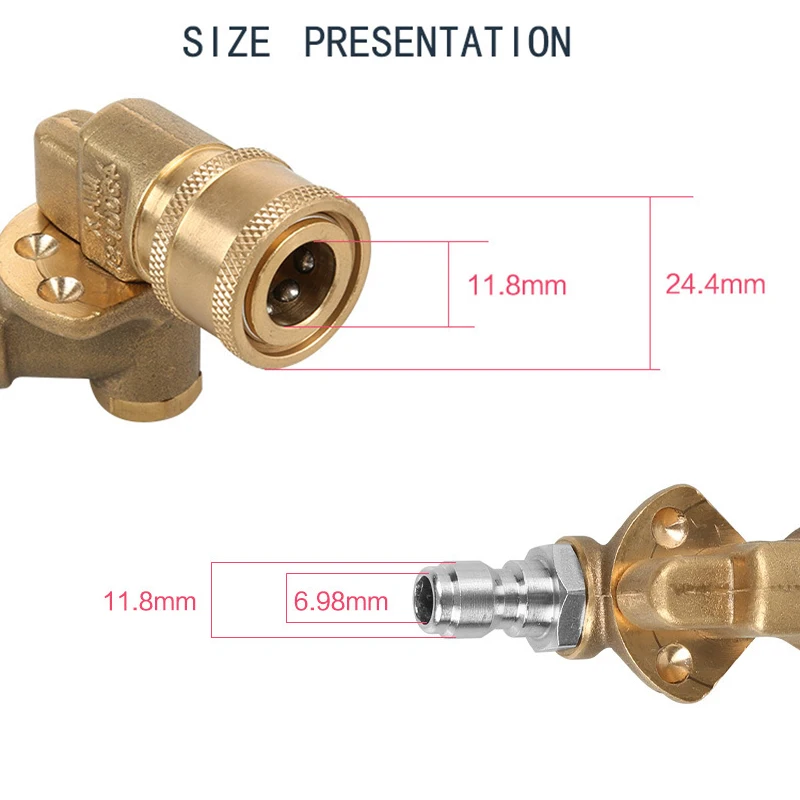 

Quick Connecting Pivoting Coupler For Pressure Washer Spray Nozzle, Cleaning Hard To Reach Areas, 4500 Psi, 1/4 Inch, Updated 90