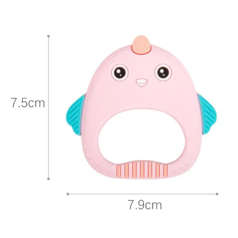 Новорожденные Силиконовые Прорезыватели еда град курица мультфильм шаблон