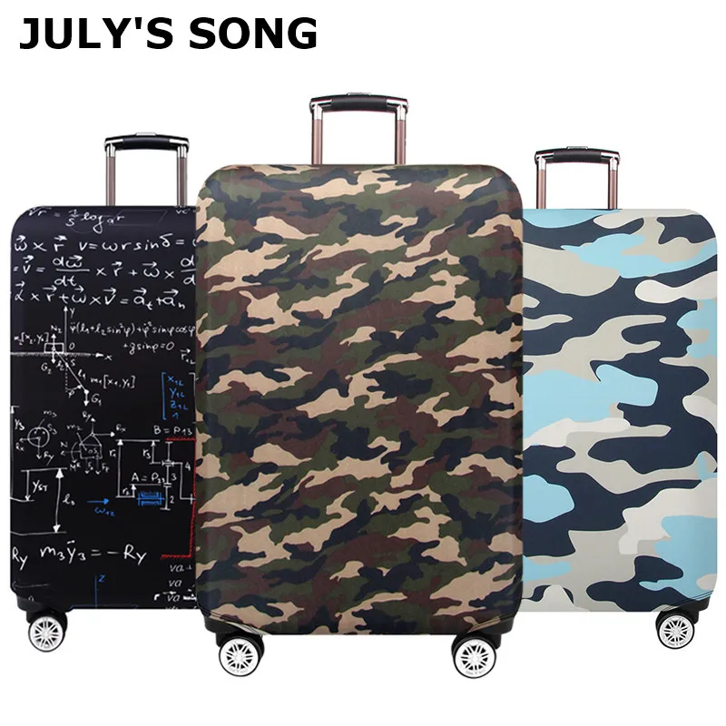 JULY'S SONG Камуфляжный защитный чехол для багажа на колесиках, чехол для чемодана с принтом, защитный мешок для пыли, 18-32 дюйма, аксессуары для путешествий