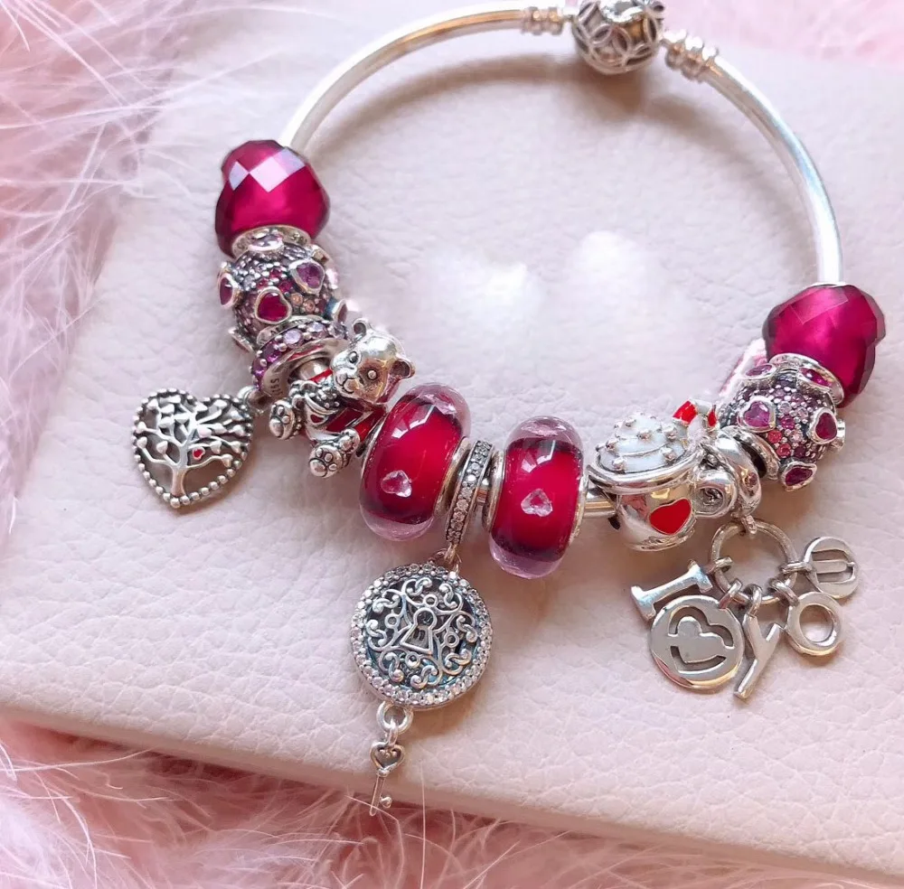 

LIDU 100%925 Pure Silver High Quality Fashion Red Series Bracelets For Gift To Friends Free Mail Manufacturers Wholesal