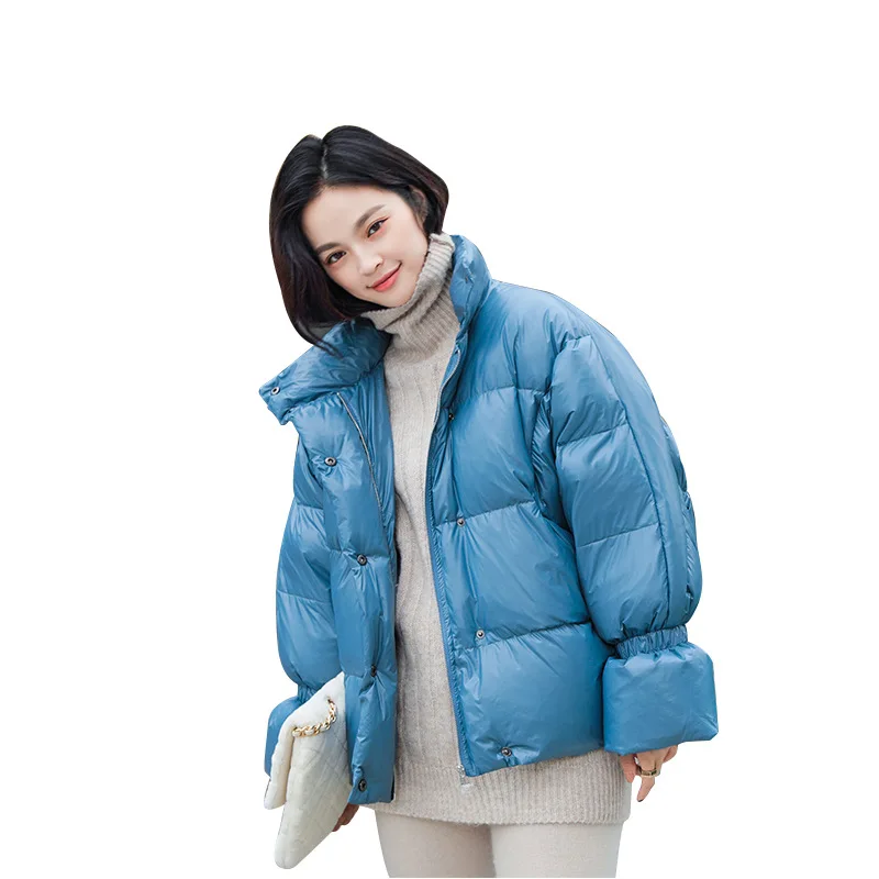 Толстая зимняя женская куртка со стоячим воротником теплые куртки пальто для