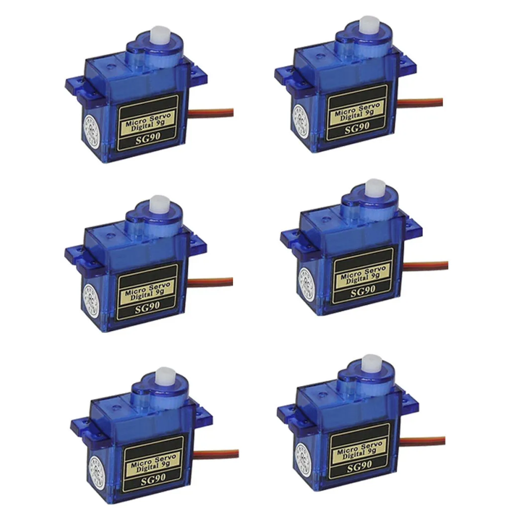 6 шт. 9 г SG90 микро Серводвигатель для RC робот Вертолет Самолет Aircraf автомобиль
