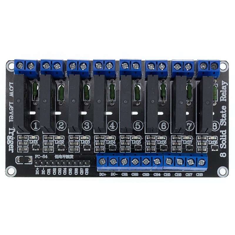 5 в 1 2 4 8 канальный SSR G3MB-202P твердотельные реле модуль 240V 2A 1/2/4/8 триггерный релейный