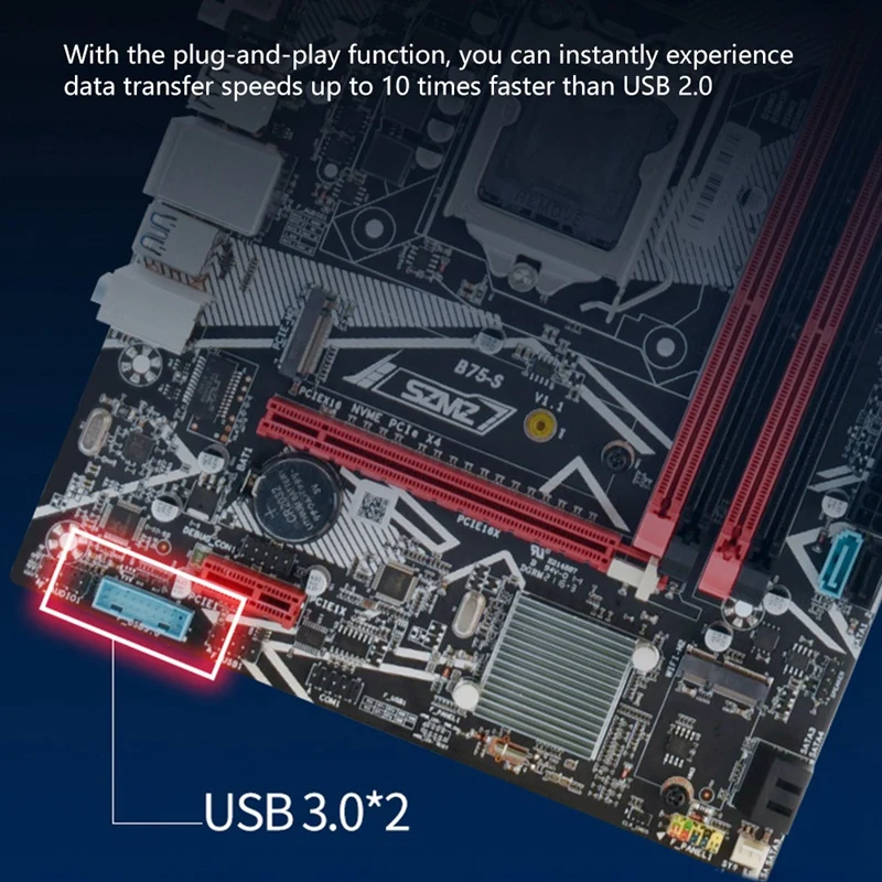 Материнская плата B75S для компьютера LGA 1155 USB поддержка слота памяти 4XDDR3