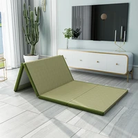 japanese traditional folding natural connut palm tatami mattress mat foldable floor straw mat for home yoga sleeping