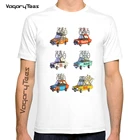 Футболка мужская с коротким рукавом и принтом машинки