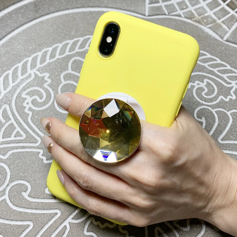 

3D silicone bling Diamond phone stand case for iphone 6s 7 8 plus X XR XS 11 Pro Max cute holder cover