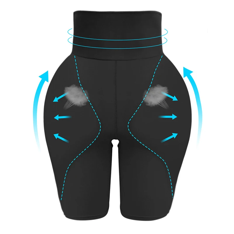 Woman Sponge Padded Butt Hip Panties High Waist Tummy Control Underwear Seamless Butt Lifter Shapewear Fake Ass Hip Enhancer 6XL