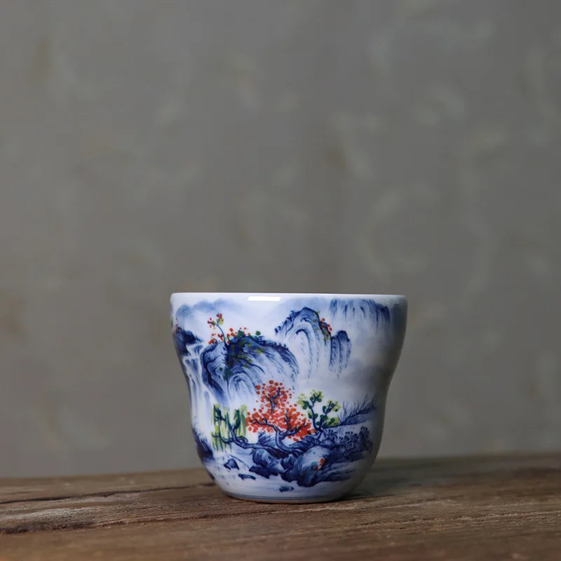 JingLin oculto debajo del esmalte, taza de ferro colorida (analizada)-0