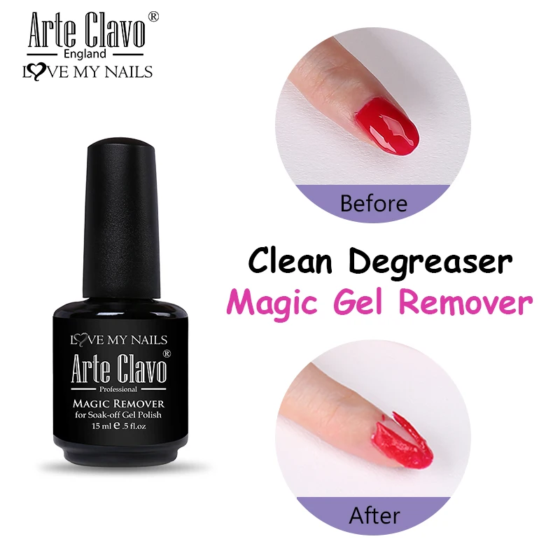 Gel Remover Arte Clavo 15ml New Color Gel Nail Polish UV Glitter Nail Gellak Matt Top Base Soak Off Nail Art Design Lacquer Nail Gel Varnish - Цвет: Gel Remover