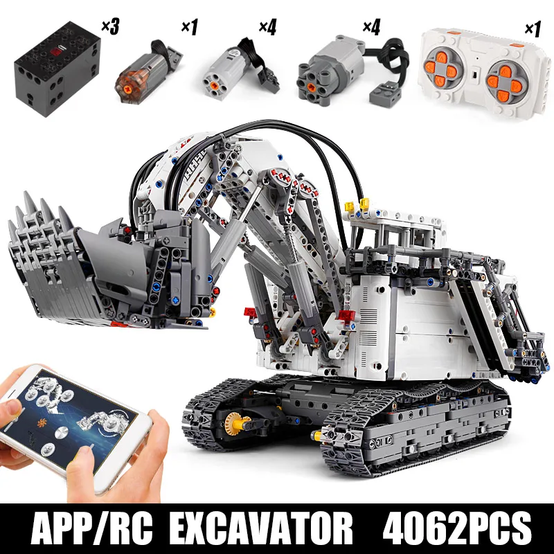 Конструктор MOULD KING R9800 Terex RH400 с программированием через приложение и дистанционным управлением для детей.