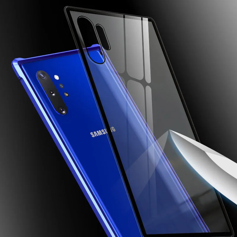 2019 чехол для телефона samsung Galaxy Note 10 Plus защелкивающаяся Кнопка Пряжка алюминиевая