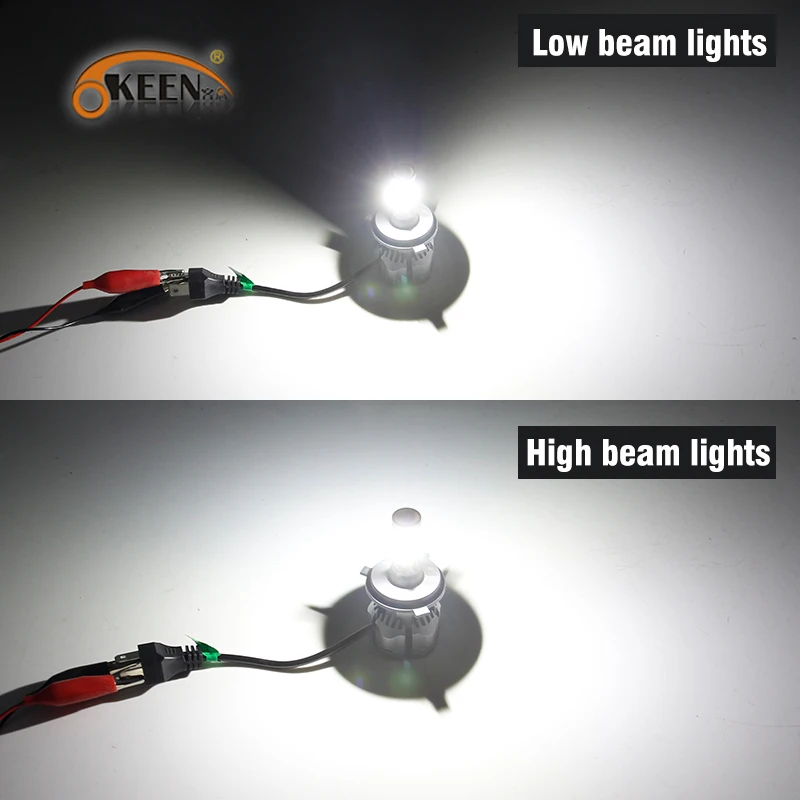 OKEEN H1 H7 H4 LED H8 H11 HB3 9005 HB4 9006 8 сторонний 3D светодиодный головной свет s Mini 13500LM