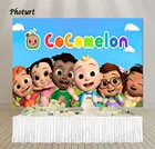 Фотофон JJ с изображением дыни для детского дня рождения, виниловый фотографический баннер в горошек, Фотофон