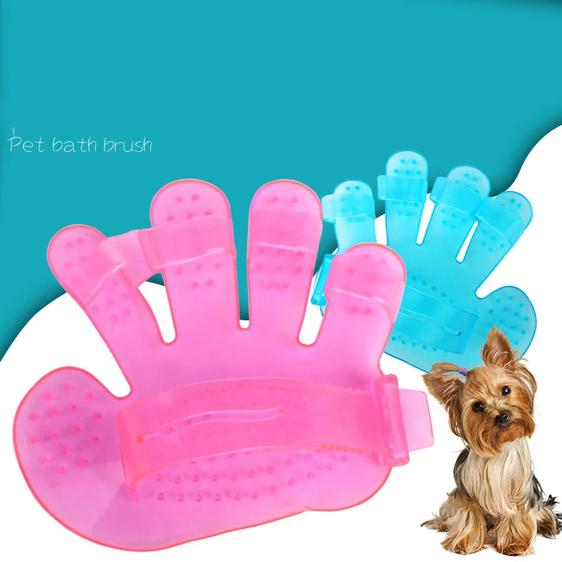 

Pet Five Finger Brush Pet Bath Brush Palm BrushPet Cleaning Brush Pet Brush Soft Comb Cleaning Supplies Pet Massage Gloves