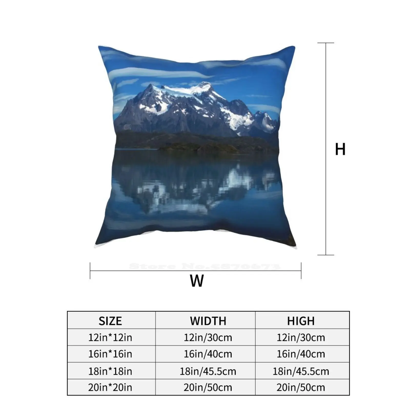 Наволочка для подушки с принтом &quotНациональный парк&quot Торрес дель паин &quot