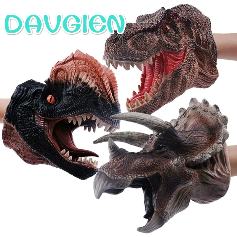 Динозавр Ручные куклы фигурка голова животного Акула домашние собаки динозавр