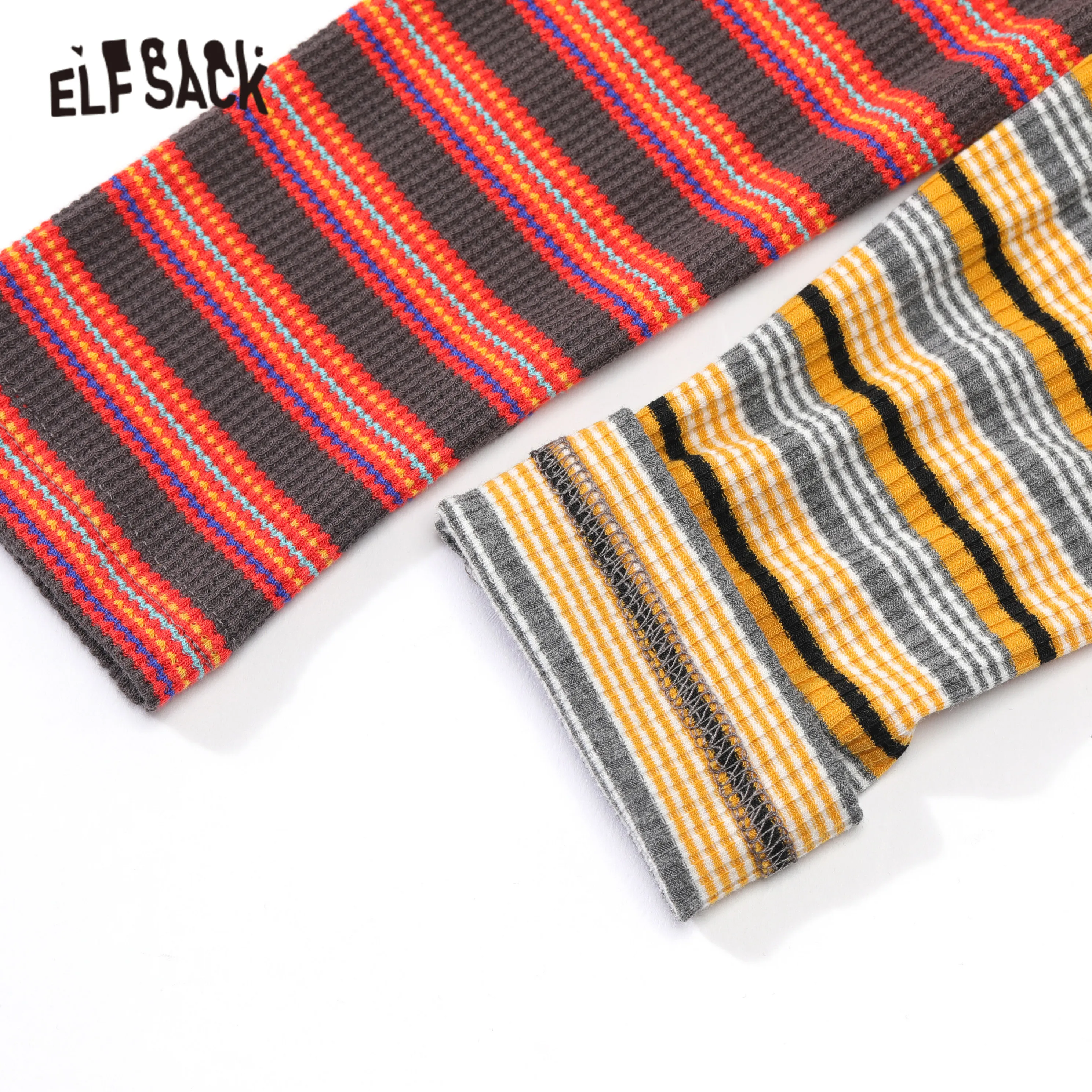 Женское Повседневное платье ELFSACK черное с принтом панды в полоску лоскутным