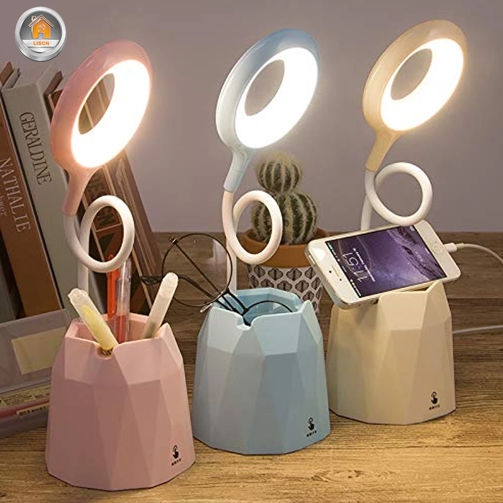 

LED Desk Lamp USB Rechargeable 36V Children Eye-protect Reading Light Study Bedside Night Light Touch On/Off 3 Modes Dimmable