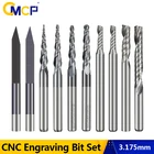 CMCP ЧПУ твердый Фрезерный резак для деревообработки 3,175 мм хвостовик фрезы для резьбы по дереву инструменты
