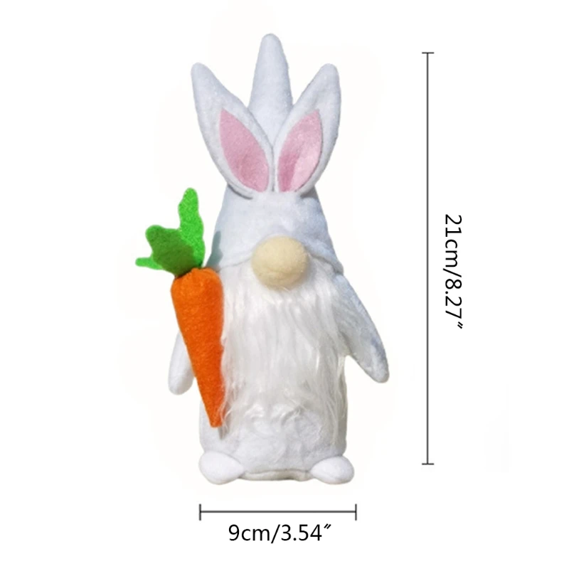 

Easter Carrot Bunny Gnome Spring Gifts Handmade Swedish Tomte Rabbit Plush Toys