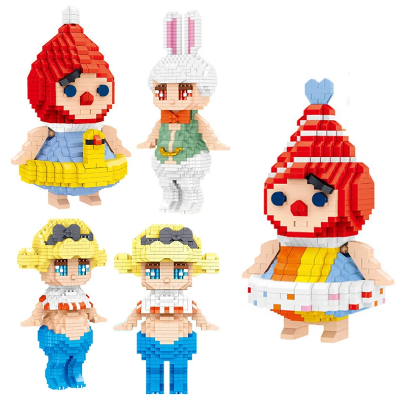 

Anime Building Blocks Cartoon Auction Characters Children's Educational Bricks Cute Girl Model Dolls Assembling Toys Girls Gifts