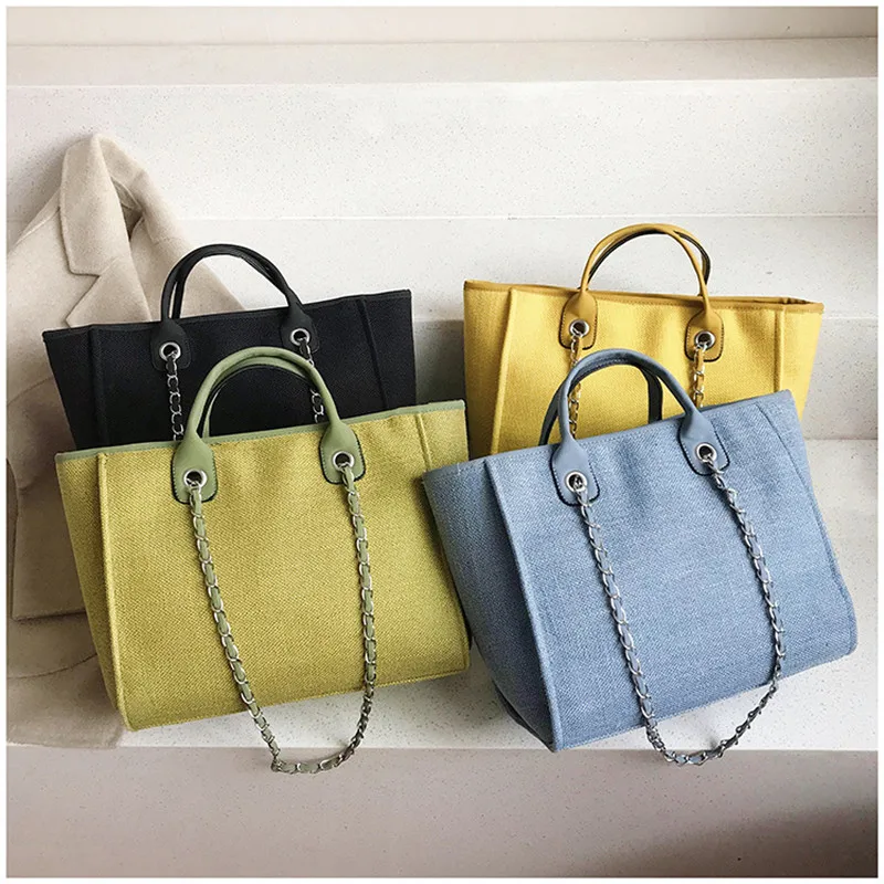 Вместительные сумки Новинка лета 2020 модная Холщовая Сумка в клетку Портативная